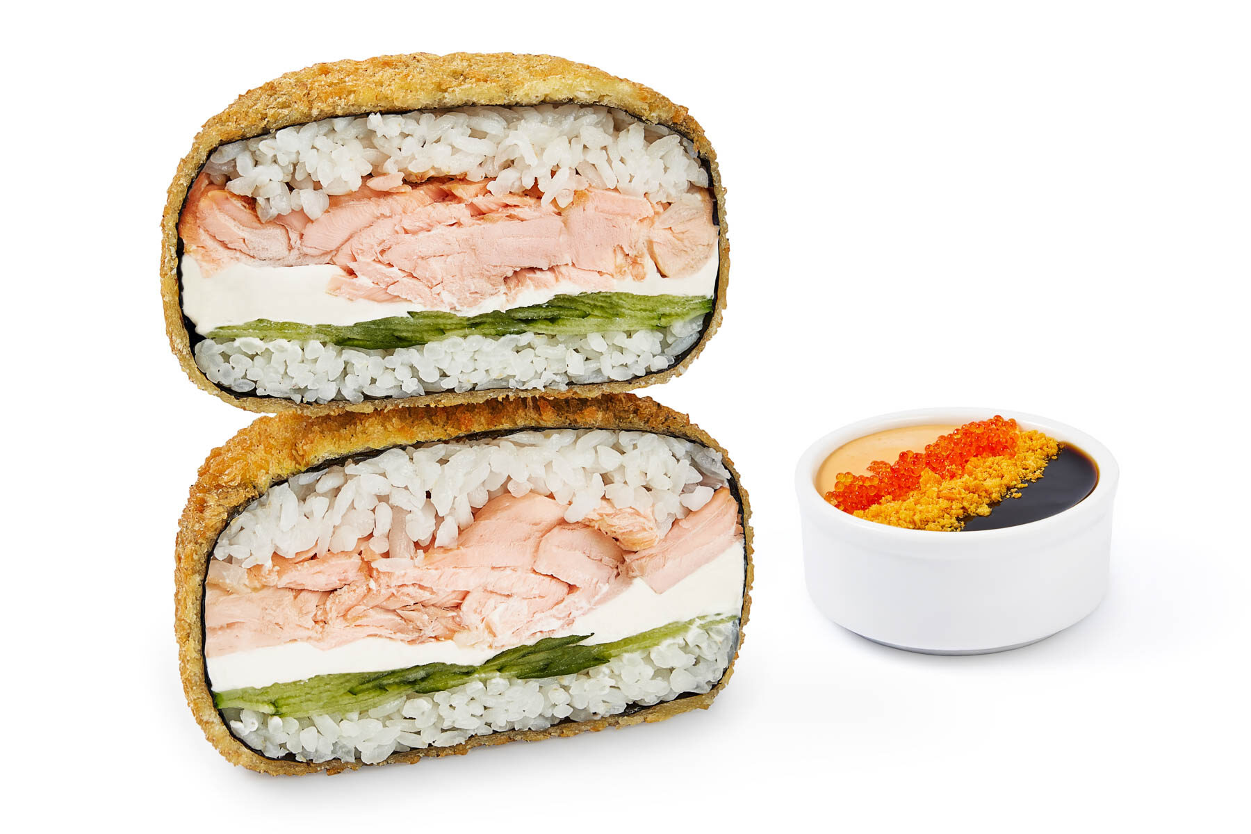 Sushi burger Big z pieczonym łososiem do domu