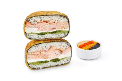 Sushi burger Big z pieczonym łososiem