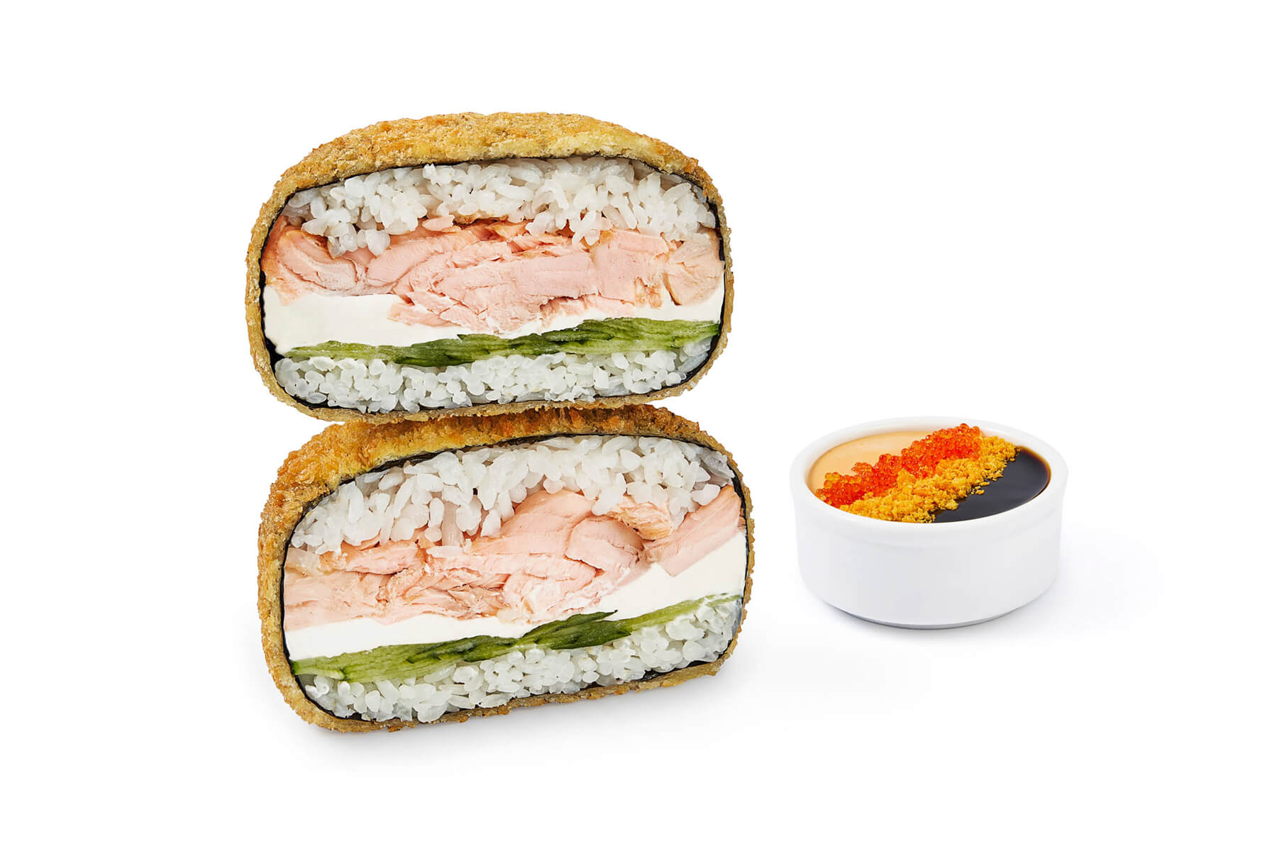 Sushi burger Big z pieczonym łososiem do domu
