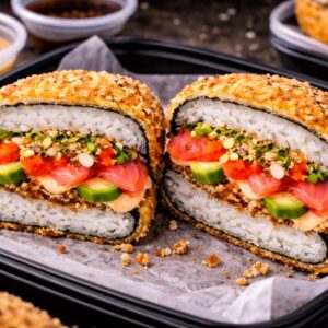 Sushi burger — nietypowy format sushi, który warto spróbować
