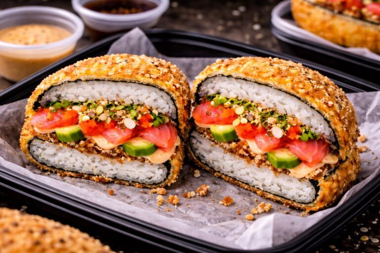 Sushi burger — nietypowy format sushi, który warto spróbować