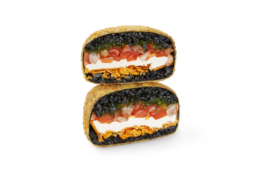 Sushi Burger Big Black łosoś Warszawa