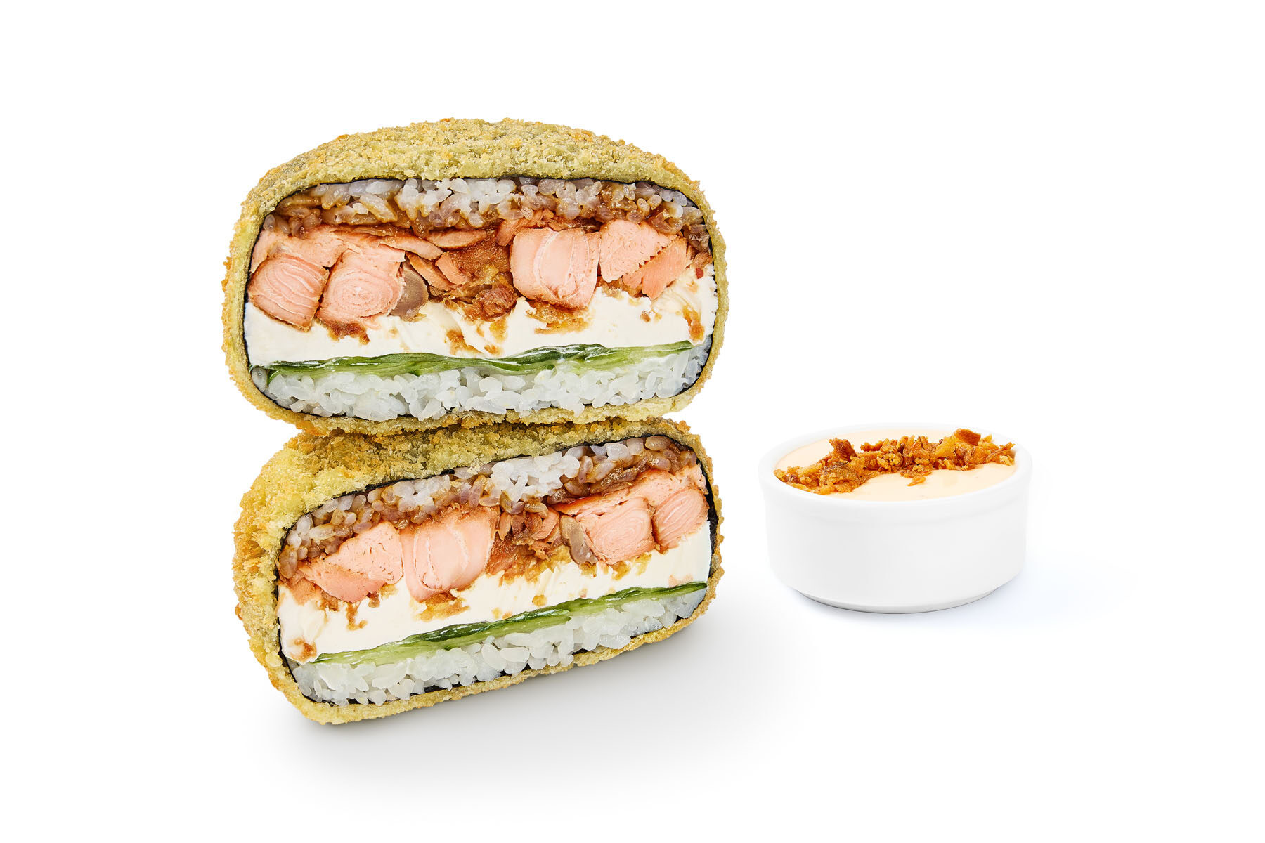 Big Sushi Burger Salmon Grill to the house